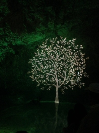 Image du son et lumière dans la grotte