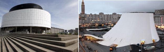 Deux maisons de la culture - la MC2 de Grenoble et le Volcan au Havre