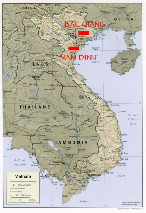 Bac Giang - Carte du Vietnam