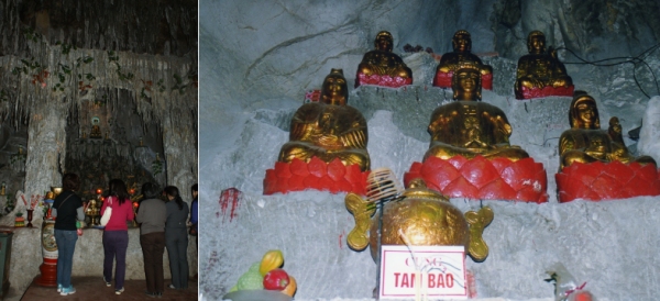 Bac Giang - Femmes en prière - Bouddhas dans la grotte Nhi Tan