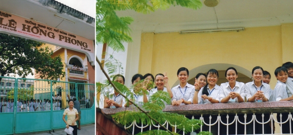 Nam-Dinh - Les lycéennes au balcon