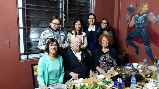 Joyeuse soirée à l’invitation de Huong 2017 avec Thuy-Lise, Yen et Mai Ly