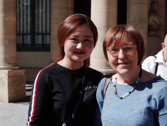 Avec Marie-Luce devant la Comédie Française