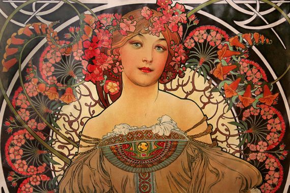 Jeune fille par Alfons Mucha