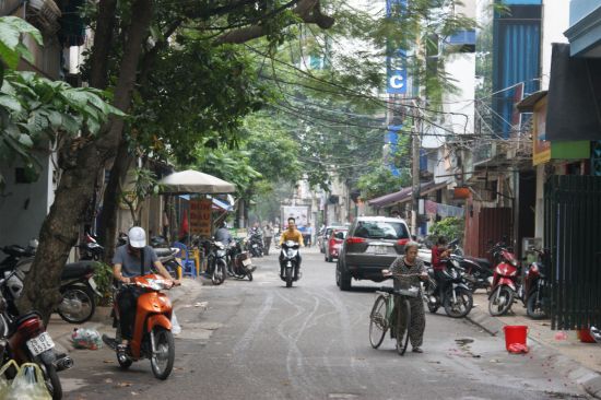 Quartier typique de Hanoi, près du Fleuve rouge où habitent les parents de Lê Thuy Ha