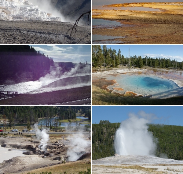 Formes et couleurs insolites du parc Yellowstone