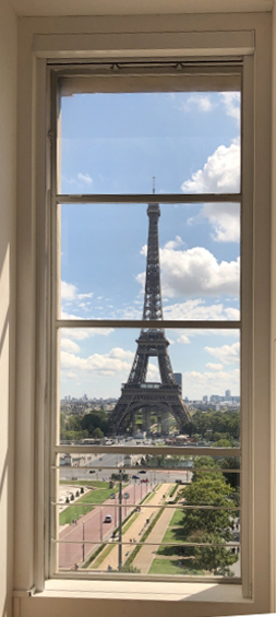 « La Tour Eiffel vue depuis le musée de l'Homme. »