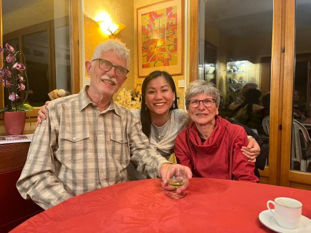 Avec Patrick et Michèle lors d’une soirée amicale