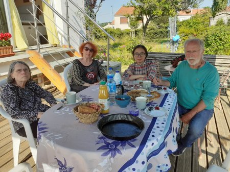 L’apéro sur la terrasse à Saulxures-les-Nancy avec Jean, Marie-Ange et Régine