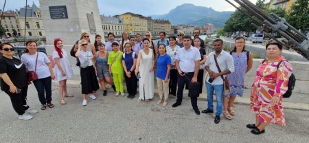 La visite en ville avec les camarades