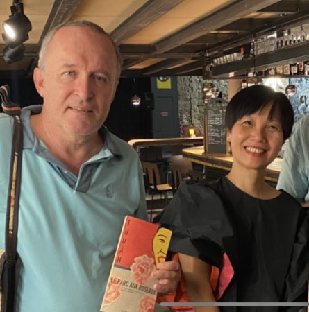 Thuân et Jean-Pierre Tailleur au Gazette Café de Montpellier