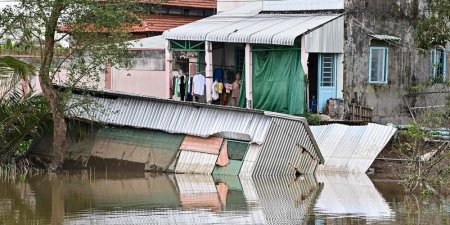 À Can Tho, la maison de Le Thi Hong Mai s’est effondrée,
cet été, en raison de l’érosion