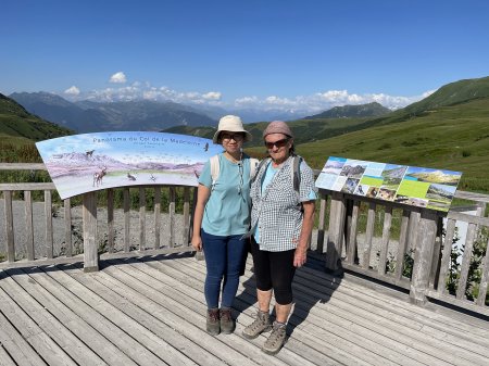 Au col de la Madeleine avec Marie-France