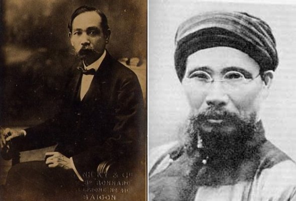 Phan Chau Trinh (1872-1926) à gauche - Phan Boi Chau (1867-1940) à droite