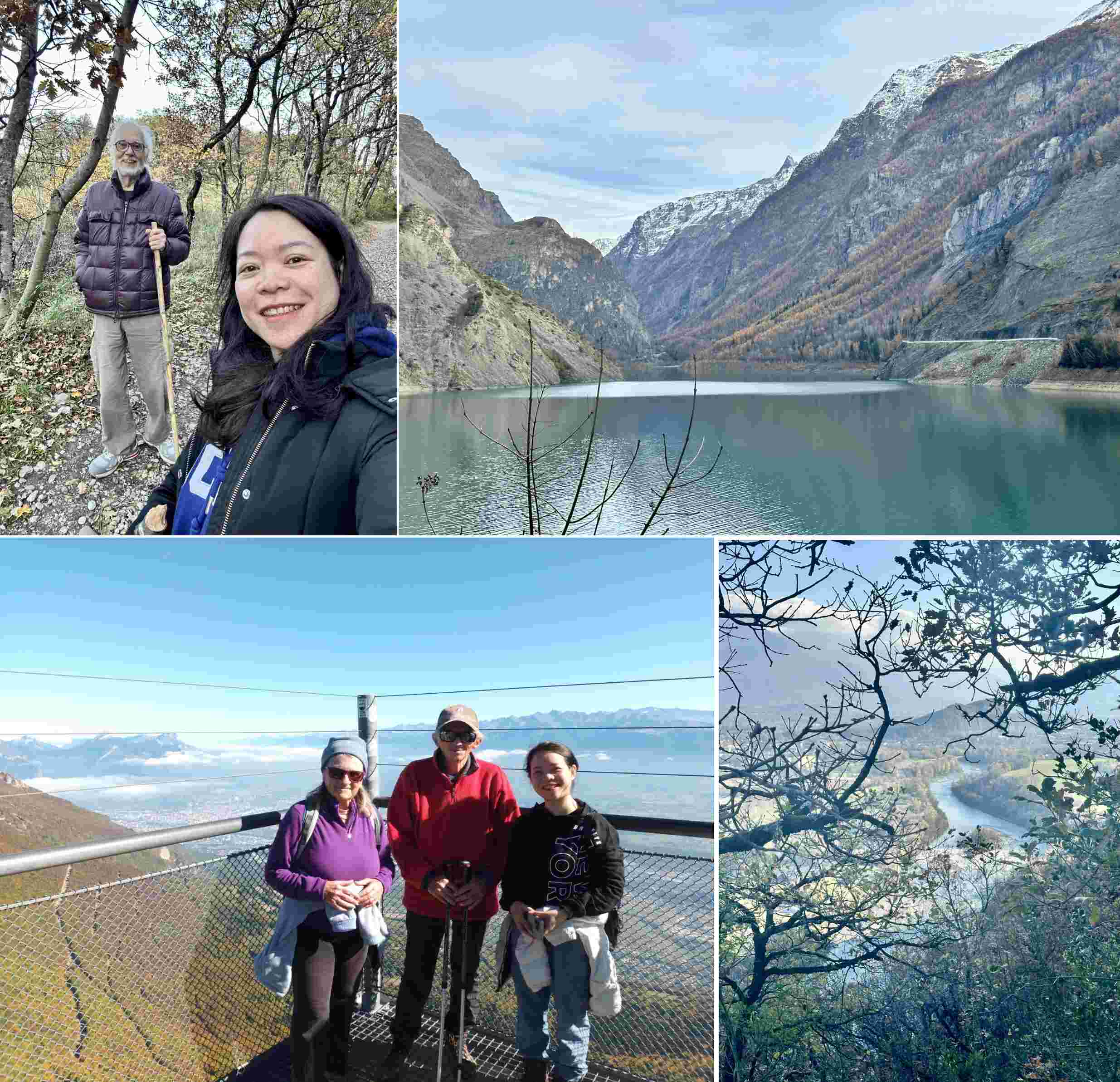Vue sur le Drac et les montagnes au fil des promenades. Admirative devant l’énergie et la vitalité des amis français